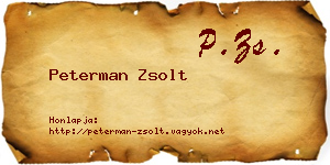 Peterman Zsolt névjegykártya